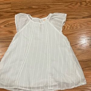 Gymboree EUC girls white summer shirt size 5-6